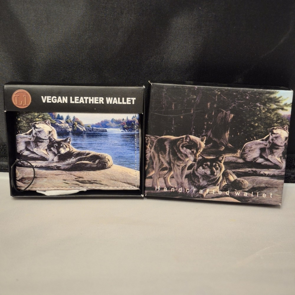 Vegan Leather Wallet with Artistic Design